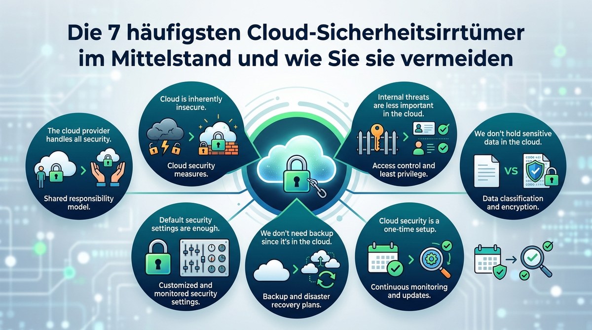 Die 7 häufigsten Cloud-Sicherheitsirrtümer im Mittelstand und wie Sie sie vermeiden